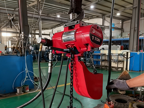 Fixed Type Air Hoist In Use