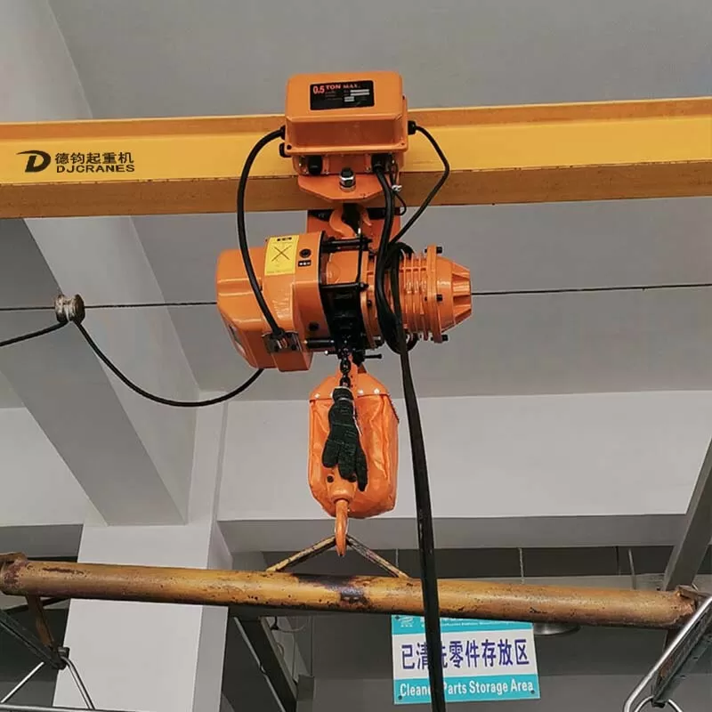 Chain Hoist On Crane Beam