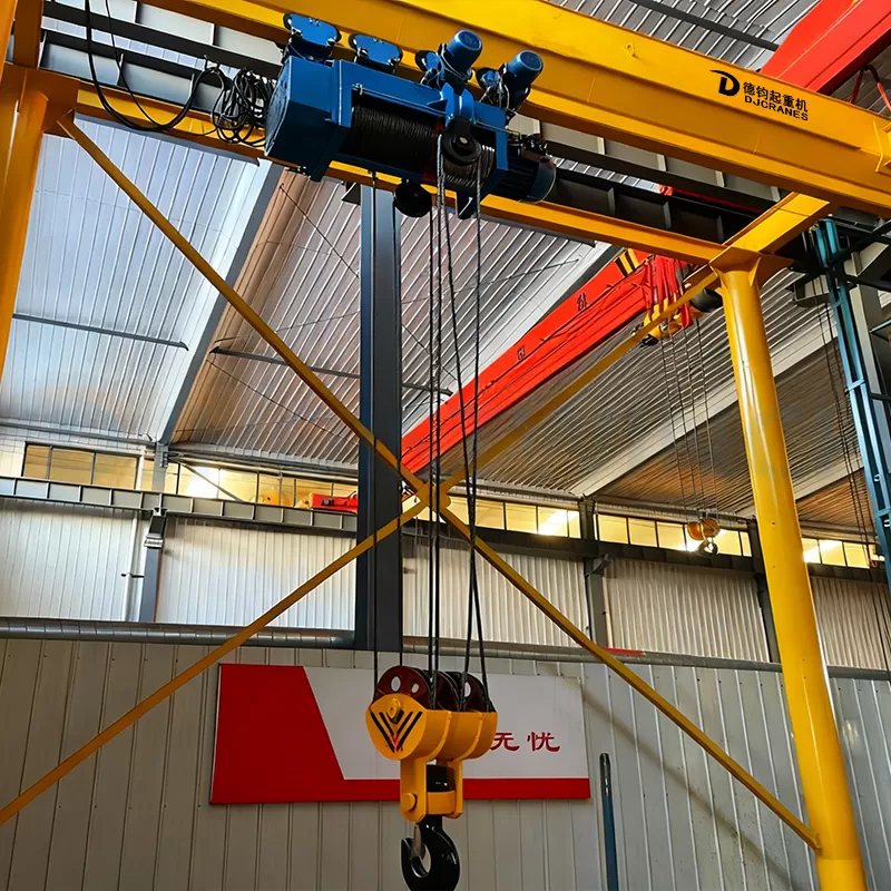 Dejun Trolley Wire Rope Hoist Used In Warehouse